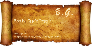 Both Györgyi névjegykártya