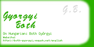 gyorgyi both business card